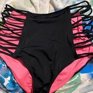 Black High waisted swim Bottoms
